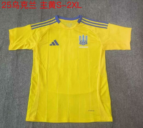 Ukraine home fans  1:1 Quality Soccer Jersey   24-25