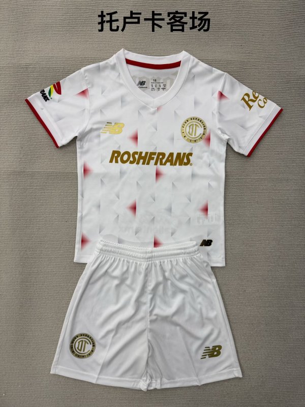 Toluca Away Fans  (Kids and Man)  1:1 Quality Soccer Jersey  25-26