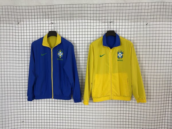 Brazil Two-sided Blue Yollow Windbreaker 1:1 25-26