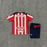 Chivas (Guadalajara )  Home Kids   1:1 Quality Soccer Jersey  25-26