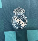 Retro Real Madrid Third Long Sleeve  Fans   1:1 Quality Soccer Jersey  2017-2018