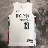 Brooklyn Nets City Edition White  #13 HARDEN 1:1 Quality NBA  Season Jerseys 2023