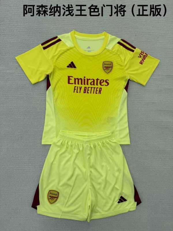Arsenal  goalkeeper  Fans 1:1 Quality Soccer Jersey   25-26 (kids and man )