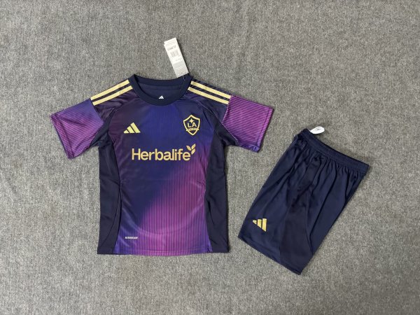 LA Galaxy away  kids  1:1 Quality Soccer Jersey   25-26
