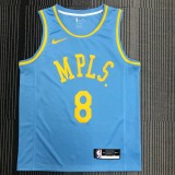 Los Angeles Lakers  Blue #8 BRYANT round neck  MPLS 1:1 Quality NBA Season Jerseys