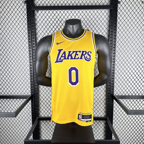 Los Angeles Lakers Yellow #0 WESTBROOK 1:1 Quality NBA Season Jerseys 2023