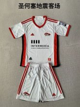 San Jose Earthquakes away kids   1:1 Quality Soccer Jersey   24-25