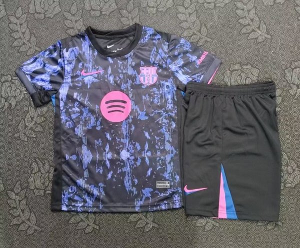 Barcelona Special Edition Blue Kids   1:1 Quality Soccer Jersey 25-26