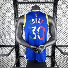 Golden State Warriors Blue Mexico V-Neck #30 GREEN  1:1 Quality NBA Season Jerseys 2023