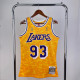 Los Angeles Lakers BAPE×M&N Yellow #93  BAPE 1:1 Quality NBA  Season Jerseys