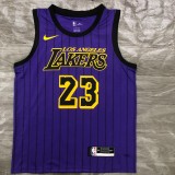 Los Angeles Lakers #23 JAMES  Purple 1:1 Quality NBA Season Jerseys 2018