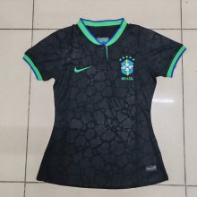 Brazil White Women Fans  1:1 Quality Soccer Jersey  23-24