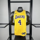 Los Angeles Lakers  yellow  #4 KNECHT  1:1 Quality NBA Jerseys  2023