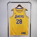 Los Angeles Lakers  Yellow #28 HACHIMURA 1:1 Quality NBA Season Jerseys 2023