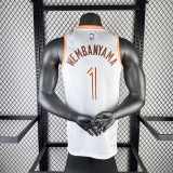 San Antonio Spurs City Edition White #1 WEMBANYAMA 1:1 Quality NBA  Season Jerseys 2024