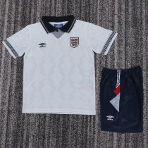 Retro England  Home Kids 1:1 Quality Soccer Jersey  1990