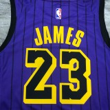 Los Angeles Lakers #23 JAMES  Purple 1:1 Quality NBA Season Jerseys 2018