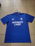 Retro Rangers Home  1:1 Quality Soccer Jersey   1988-1990