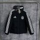 Germany Windbreaker  Cotton clothing Jacket Black  White 1:1 Quality Soccer Jersey  25-26
