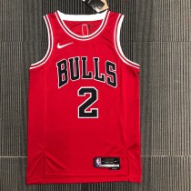 Chicago Bulls Red #2 BALL 1:1 Quality NBA  Season Jerseys  75 Year
