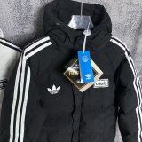 Adidas Clover  Windbreaker  Cotton clothing Jacket  Black  White 1:1 Quality Soccer Jersey  25-26