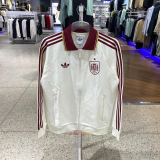 Spain Windbreaker    White 1:1 Quality Soccer Jersey  26-27 (2026)