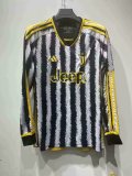 Juventus Home Long Sleeve  Fans  1:1 Quality Soccer Jersey   23-24