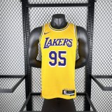 Los Angeles Lakers Yellow #95 TOSCANO 1:1 Quality NBA Season Jerseys 2023