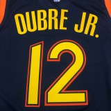 Golden State Warriors  V-neck Black City  Edition #12 OUBRE JR. 1:1 Quality NBA Season Jerseys 2021
