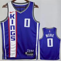 Kings MONK #0 Blue City Edition NBA Jerseys 24-25