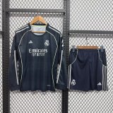 Real Madrid Away Long  With Pants Sets  Fans  1:1 Quality Soccer Jersey    25-26