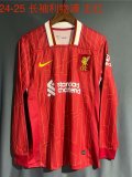 Liverpool home Long Sleeve  Fans  1:1 Quality Soccer Jersey   24-25