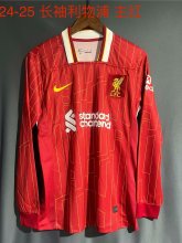 Liverpool home Long Sleeve  Fans  1:1 Quality Soccer Jersey   24-25