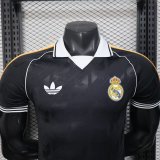 Retro Real Madrid  Polo Fans Black 1:1 Quality Soccer Jersey  25-26