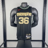 Memphis Grizzlies stripe Black #36 SMART 1:1 Quality NBA Jerseys 2023