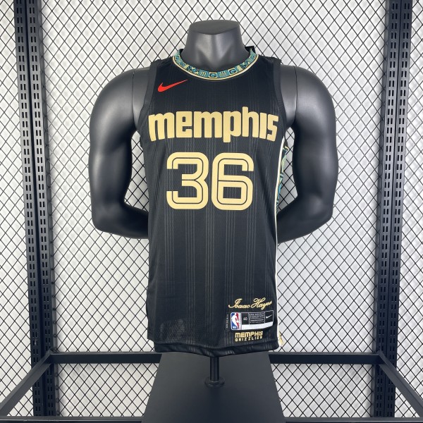 Memphis Grizzlies stripe Black #36 SMART 1:1 Quality NBA Jerseys 2023