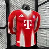 Bayern Munich Home  Long sleeves Player 1:1  Quality Soccer Jersey  25-26