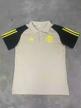 Flamenco grey POLO Fans  1:1 Quality Soccer Jersey  24-25