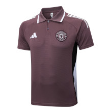 Manchester United Polo Fans Pruple 1:1 Quality Soccer Jersey  25-26