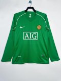 Retro Manchester United Goalkeeper  Long Sleeve 1:1 Quality Soccer Jersey   2007-2008