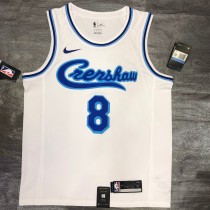 Los Angeles Lakers Kobe #8 BRYANT  White Retro  Latin NBA Jersey