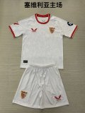 Sevilla  Home  kids   1:1 Quality Soccer Jersey   24-25