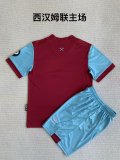 West Ham United Home kids 1:1 Quality Soccer Jersey  23-24
