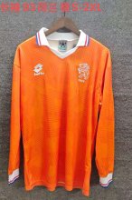 Retro Netherlands Home Long Sleeve 1:1 Quality Soccer Jersey  1993