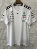 F1 Mercedes White Short Sleeve Racing Suit 2025
