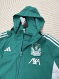 Liverpool Windbreaker Sets With pants  Green 1:1 Quality Soccer Jersey  26-27