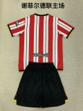 Sheffield  home kids   1:1 Quality Soccer Jersey   24-25