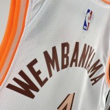 San Antonio Spurs City Edition White #1 WEMBANYAMA 1:1 Quality NBA  Season Jerseys 2024