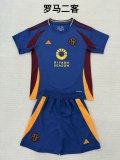 Roma  three away fans 1:1 Quality Soccer Jersey   have kids  (16-2XL)   24-25