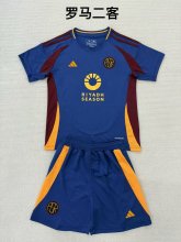 Roma  three away fans 1:1 Quality Soccer Jersey   have kids  (16-2XL)   24-25